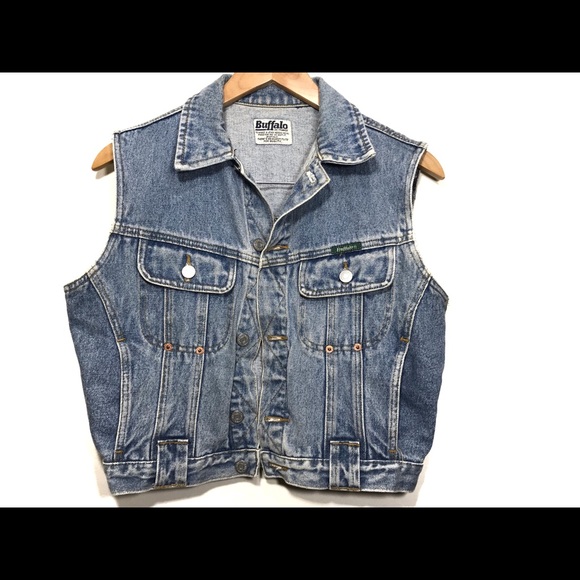 Vintage 80’s Denim Vest Women’s by Buffalo - Picture 3 of 9